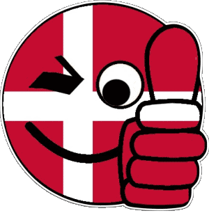 Smiley-01 Denmark Europe Flags 