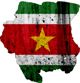 Map Suriname America Flags 