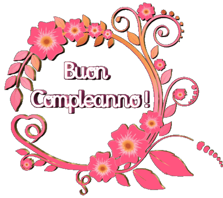 022 Transparent Background Floreale Buon Compleanno Italian Messages 