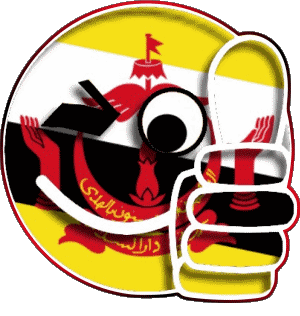 Smiley - OK Brunei Asien Fahnen 