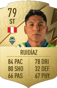 Raúl Ruidíaz Pérou F I F A - Joueurs Cartes Jeux Vidéo Multi Média 