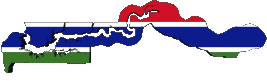 Map Gambia Africa Flags 