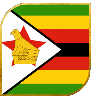 Carré Zimbabwe Afrique Drapeaux 