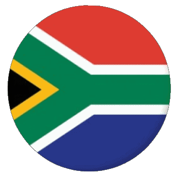 Round - Rings South Africa Africa Flags 