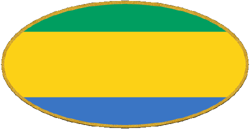 Oval 01 Gabun Afrika Fahnen 
