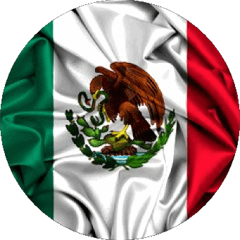 Runde Mexiko Amerika Fahnen 