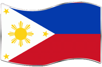 Rectangle Philippines Asie Drapeaux 