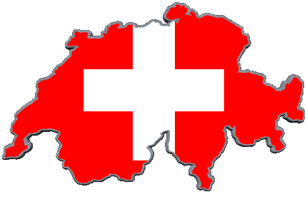 Carte Suisse Europe Drapeaux 