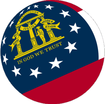 Esfera - Cubo Georgia U.S.A - Estados América Banderas 