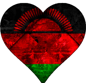 Corazón Malawi África Banderas 