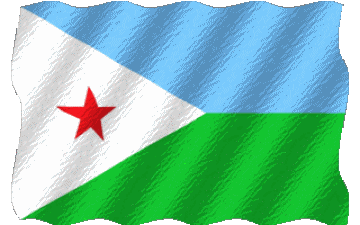 Ondulación Djibouti África Banderas 