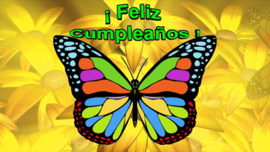 001 Fond Animé Mariposas Feliz Cumpleaños Espagnol Messages 