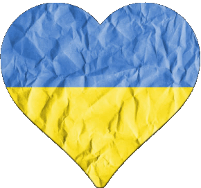 Coeur Ukraine Europe Drapeaux 