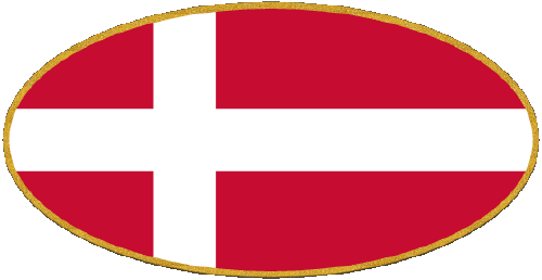 Oval Dinamarca Europa Banderas 