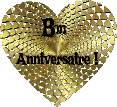 011 Coeur Bon Anniversaire Français Messages 