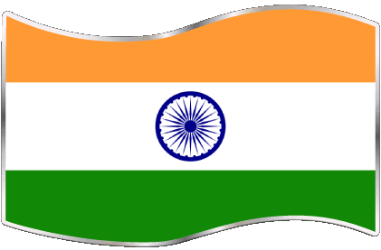 Rectángulo India Asia Banderas 