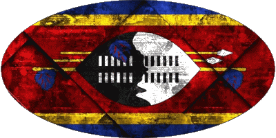 Ovale Eswatini Africa Bandiere 