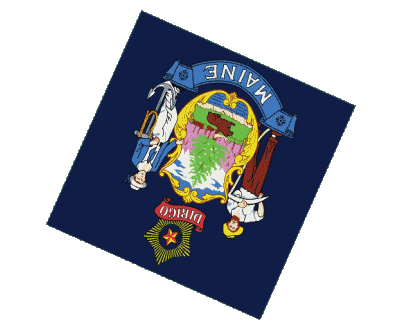 Esfera - Cubo Maine U.S.A - Estados América Banderas 