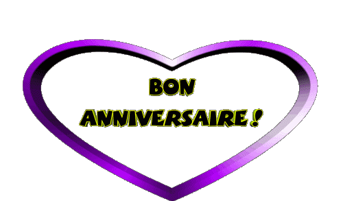 002 Coeur Bon Anniversaire Französisch Nachrichten 