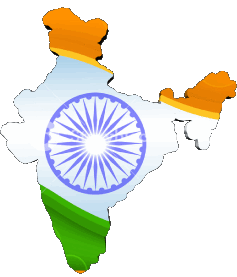 Map India Asia Flags 