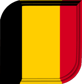 Quadrato Belgio Europa Bandiere 