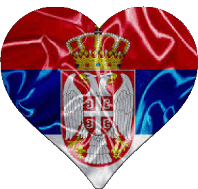 Cuore Serbia Europa Bandiere 