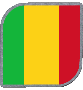 Square Mali Africa Flags 