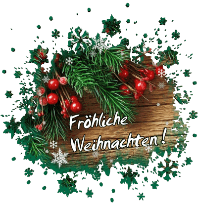 Serie 14 Fröhliche  Weihnachten Alemán Mensajes 
