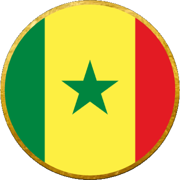 Runde Senegal Afrika Fahnen 