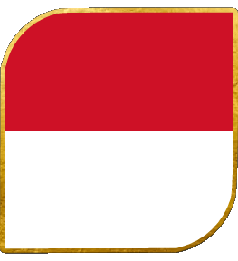 Square Monaco Europe Flags 