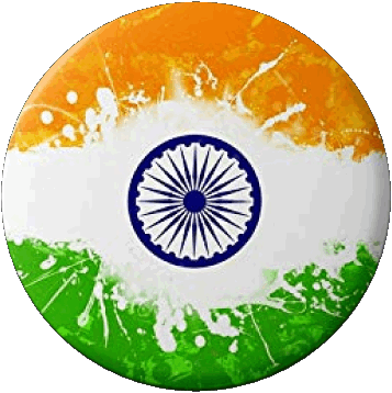 Runde Indien Asien Fahnen 