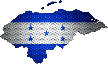 Mapa Honduras América Banderas 