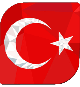 Square Turkey Asia Flags 