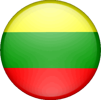 Round Lithuania Europe Flags 