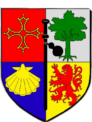 Blasone-Blasone PUJAUDRAN 32 Dipartimenti - Città Francia Bandiere 