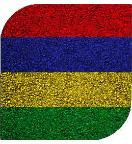 Quadrato Mauritius Africa Bandiere 