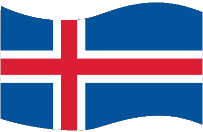 Rectangle Islande Europe Drapeaux 