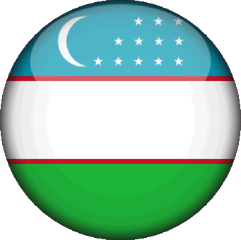 Tondo Uzbekistan Asia Bandiere 