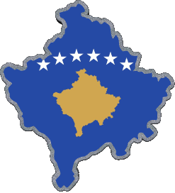 Carte Kosovo Europe Drapeaux 