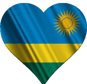 Coeur Ruanda Afrika Fahnen 