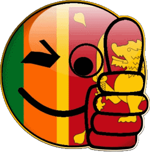 Smiley - OK Sri Lanka Asien Fahnen 