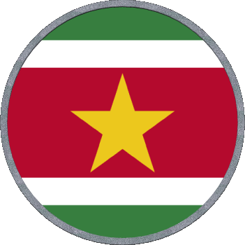 Round Suriname America Flags 