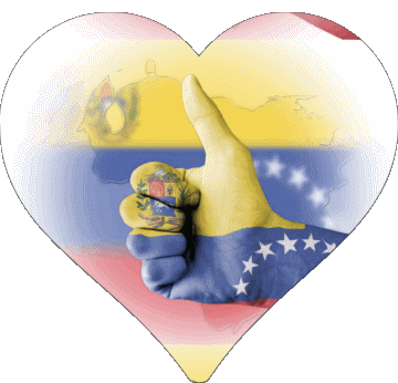 Herz Venezuela Amerika Fahnen 