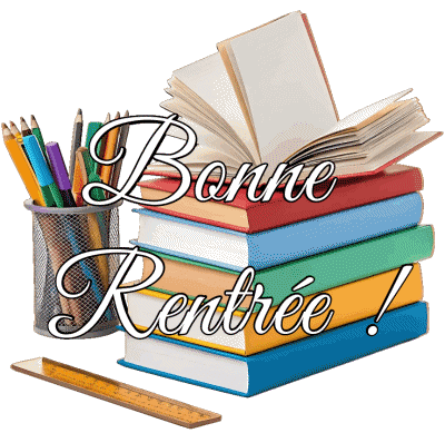 016 Sfondo trasparente Bonne Rentrée Francese Messagi 