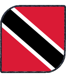 Carré Trinité et Tobago Amériques Drapeaux 