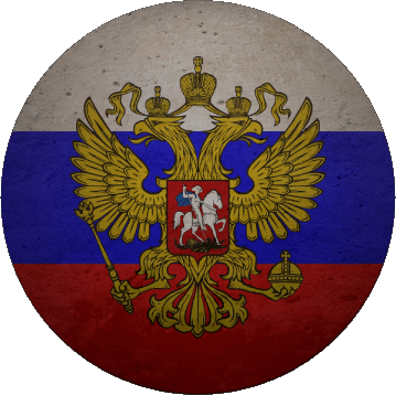 Rond Russie Europe Drapeaux 