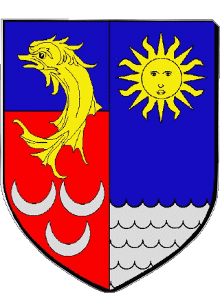 Blazon-Blazon BOURGOIN JALLIEU 38 Departments - Cities France Flags 