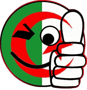 Smiley - Ok Algerien Afrika Fahnen 