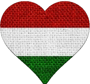 Cuore Ungheria Europa Bandiere 