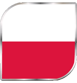 Quadrato Polonia Europa Bandiere 